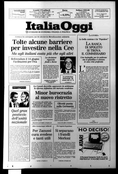 Italia oggi : quotidiano di economia finanza e politica